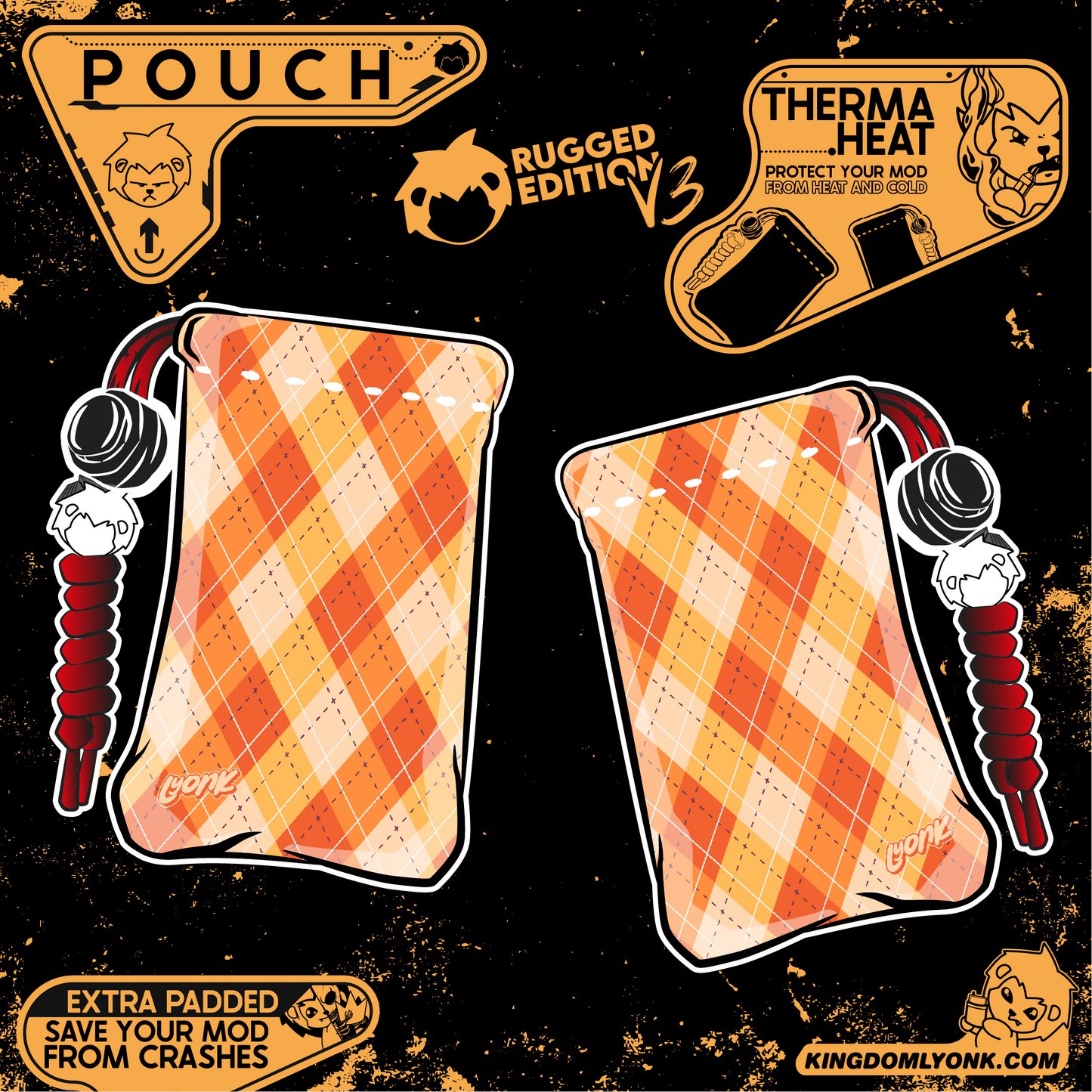 Rugged Edition V3 - Pouch - Cremesicle Argyle