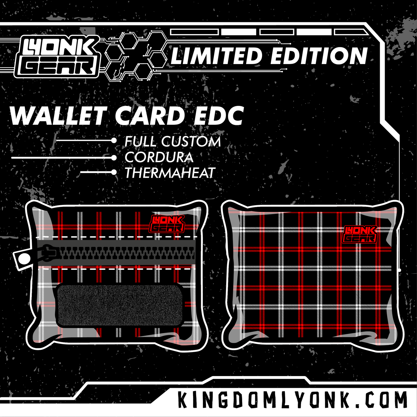 Wallet Card - Rugged Series - Argyle Red/Black