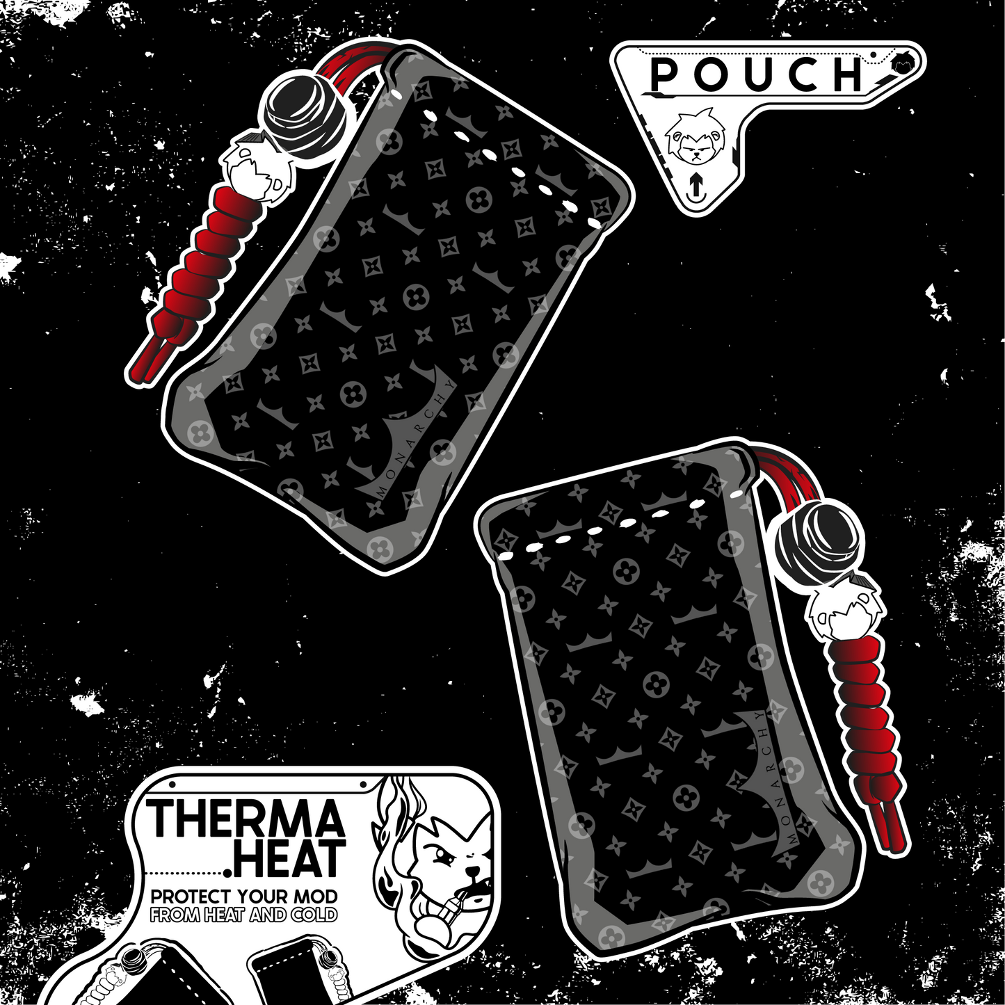 MONARCHY - POUCH - Luxury Black