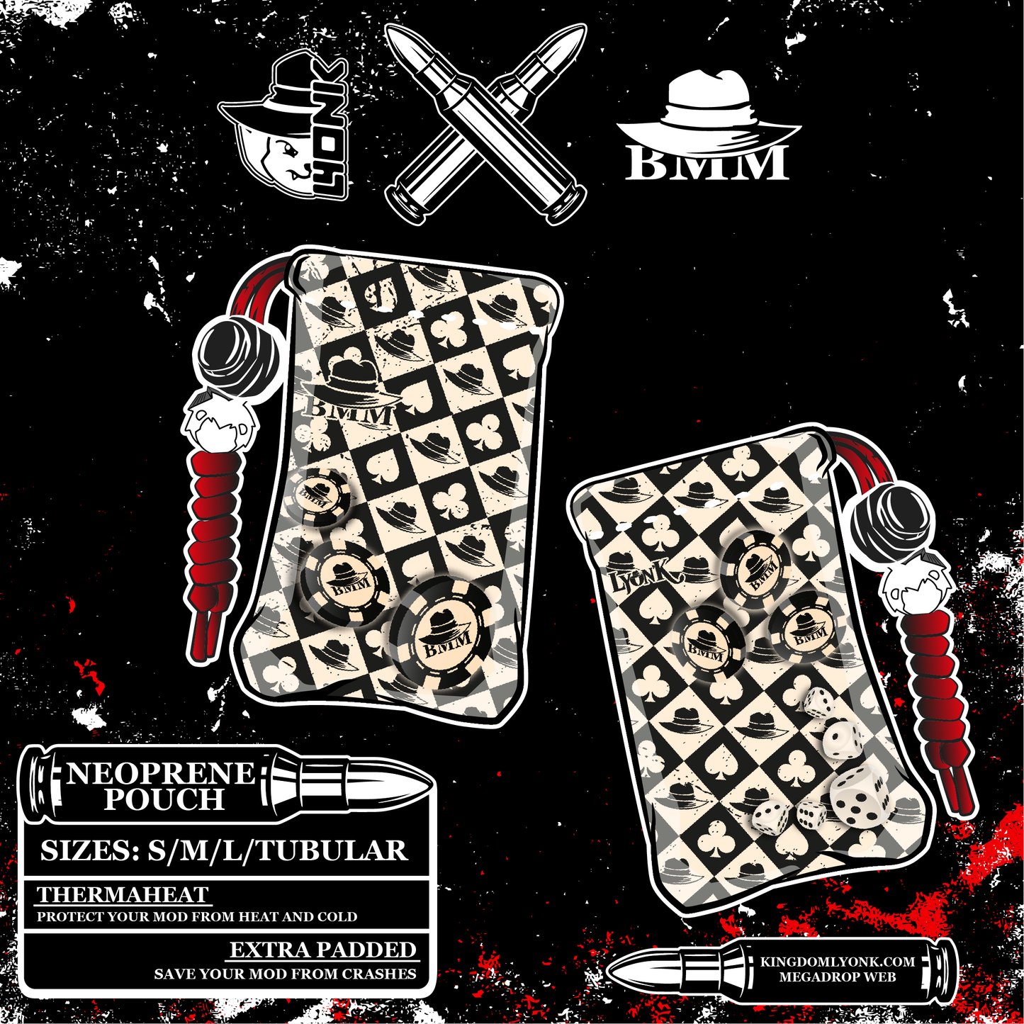 BMM - POUCH - Black Jack Black And Cream