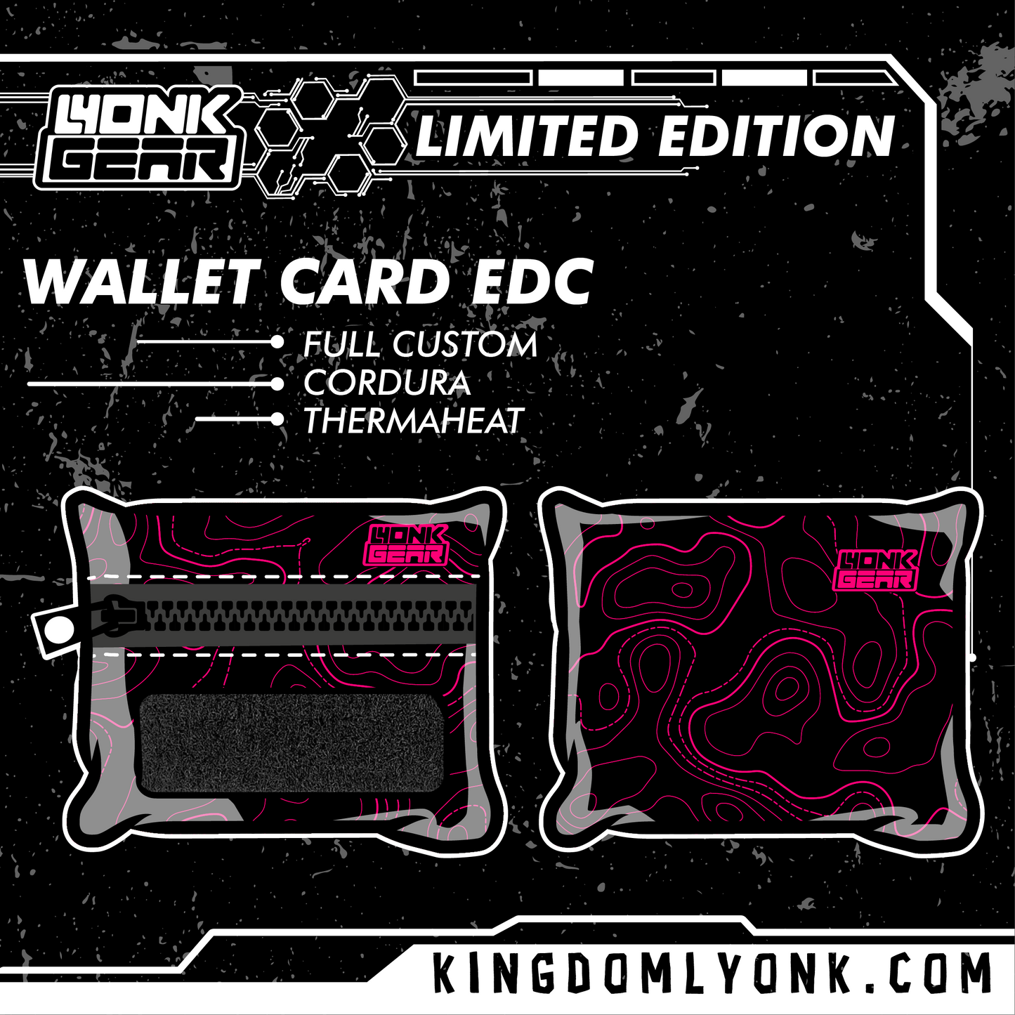 Wallet Card - Pink Topo