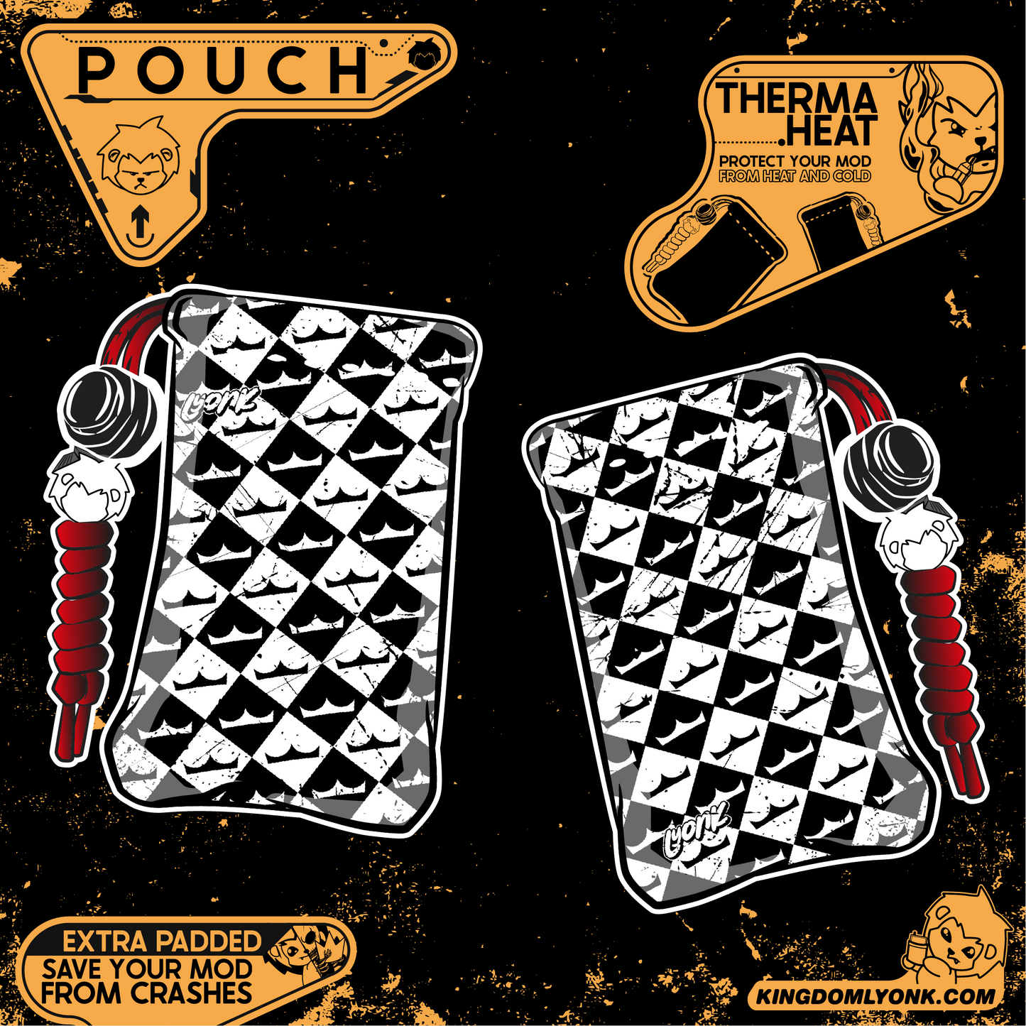 MONARCHY - POUCH - Chess Grunge