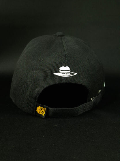 Curved visor cap Big logo Embroidery White