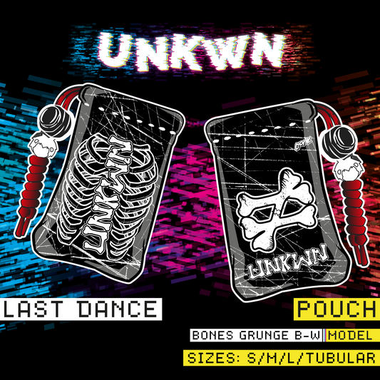 UNKWN - POUCH - BONES GRUNGE B-W