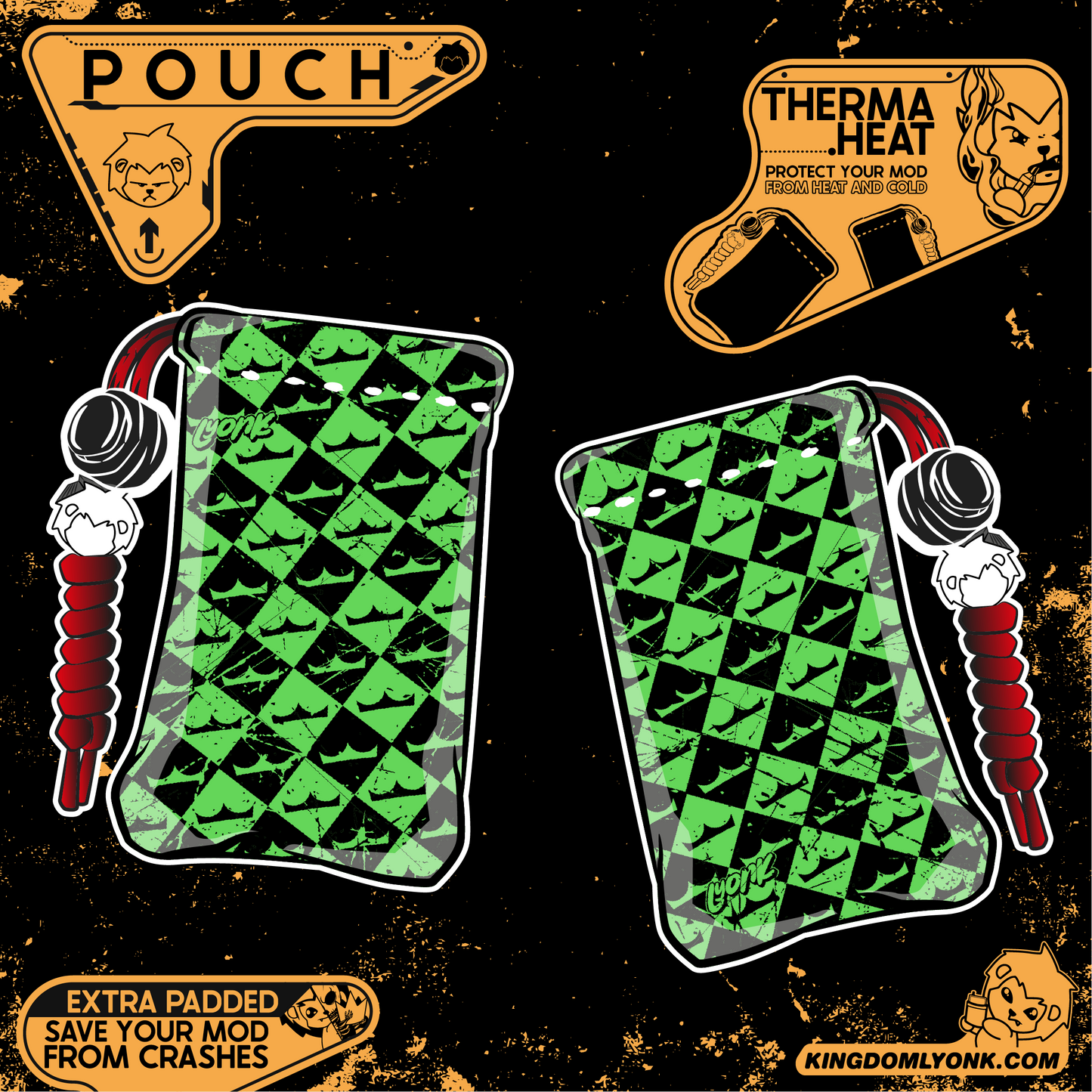 MONARCHY - POUCH - Chess Toxic Green