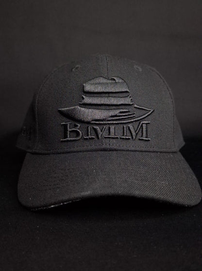 Curved visor cap Big logo Embroidery Black