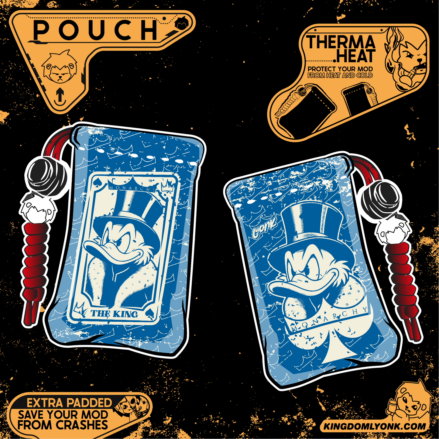 MONARCHY - POUCH - Duck Card Old Blue