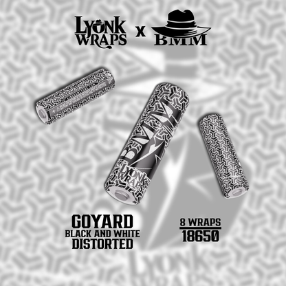 Goyard Black and White Distorted / 10 wraps in the package