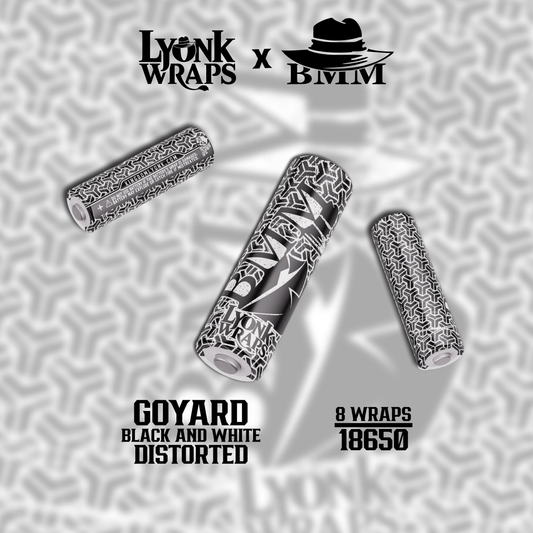 Goyard Black and White Distorted / 10 wraps in the package