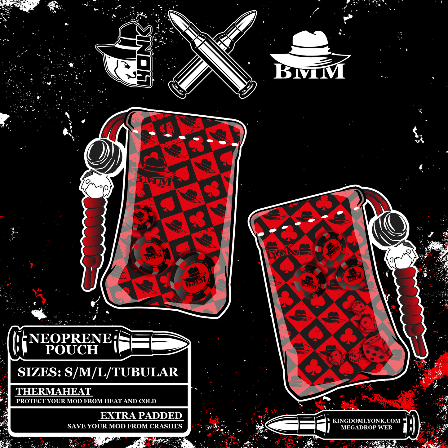 BMM - POUCH - Black Jack Red