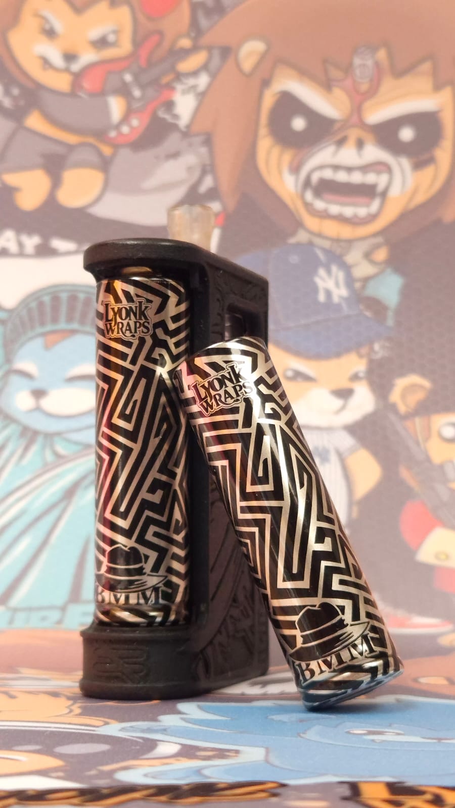 BMM Maze Black And Clear 18650 / 10 wraps in the package