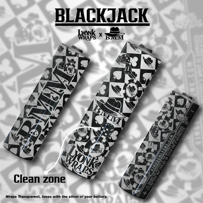 BMM Black Jack 18650 / 10 wraps in the package